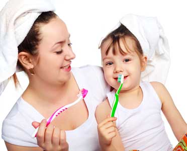 child-brushing